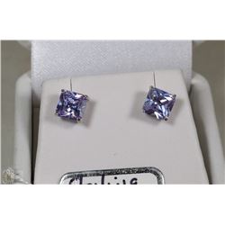 STERLING 925/SILVER EARRINGS CUBIC ZIRCONIA STONES