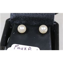 FAUX PEARL EARRINGS STERLING 925/SILVER