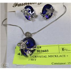 AUSTRIAN CRYSTAL NECKLACE + EARRING SET