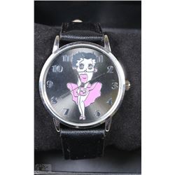 BETTY BOOP WATCH W/ BLACK STRAP