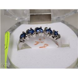 # 3-NATURAL SAPPHIRE .925 SOLID SILVER RING