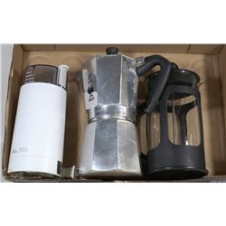 COFFEE GRINDER,TEA STEEPER AND BIALETTI ESPRESSO