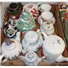 Image 1 : FLAT OF VARIOUS CHRISTMAS TEA POTS AND TEA CUPS