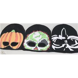 3PACK HALLOWEEN GLOW IN THE DARK TOQUES