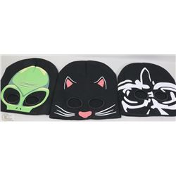 3PACK HALLOWEEN GLOW IN THE DARK TOQUES
