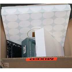 BOX OF PICTURE FRAMES AND PHOTO ALBUM