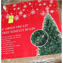 6' GREEN PRELIT LED TREE