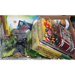 BOX OF NEW ASSORTED TOYS AND COLLECTABLES INC