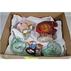 FLAT OF FISH COLLECTIBLE ORNAMENTS