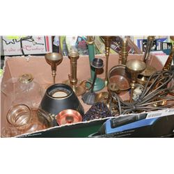 COLLECTION OF VINTAGE AND MODERN CANDLE LAMPS