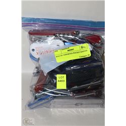 BAG OF ASSORTED POCKET KNIVES