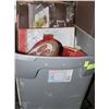 Image 1 : FULL BOX OF CHRISTMAS DECOR INCL TREE, PLATES,