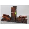 Image 1 : SET OF WOOD CANNON BOOKENDS