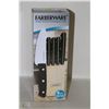 Image 1 : NEW FARBERWARE 6PC KNIFE SET IN BLOCK