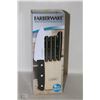 Image 1 : NEW FARBERWARE 6PC KNIFE SET IN BLOCK
