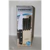 Image 1 : NEW FARBERWARE 6PC KNIFE SET IN BLOCK