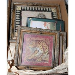 BOX W/4 WILDLIFE PICTURES - LION, CHEETAH