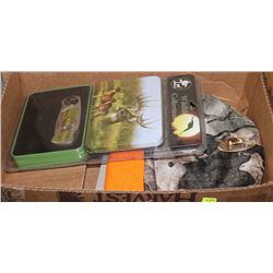 BOX W/NEW 3 OAKS CAMO TOQUE & NEW