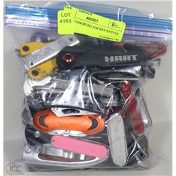 BAG OF ASSORTED POCKET KNIVES
