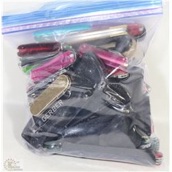 BAG OF ASSORTED POCKET KNIVES