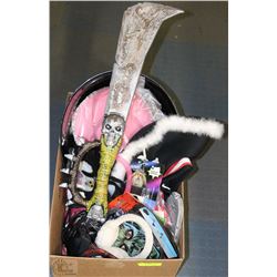 LARGE BOX W/HALLOWEEN COSTUMES -
