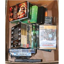 BOX OF ASSORTED DVD T.V SERIES; STARGATE, HOUSE,