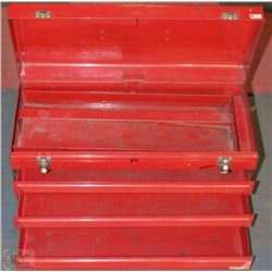 HEAVY DUTY METAL TOOL BOX WITH THREE DRAWERS