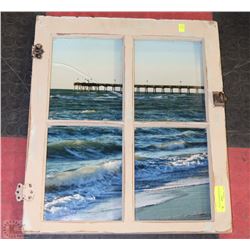 ANTIQUE WINDOW W/  PICTURE