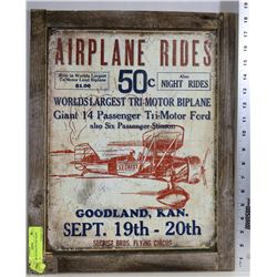 AIRPLANE RIDE PICTURE FRAME