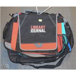 LOT OF 10 NEW SIDE CARRYING BOOK BAGS
