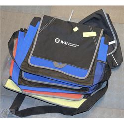 LOT OF 10 NEW SIDE CARRYING BOOK BAGS