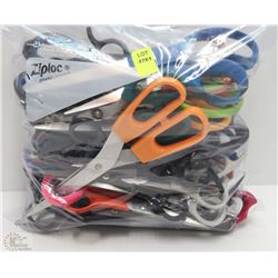 BAG OF ASSORTED SCISSORS