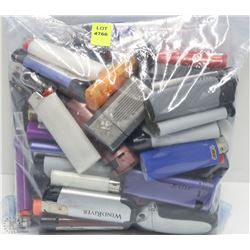BAG OF ASSORTED LIGHTERS