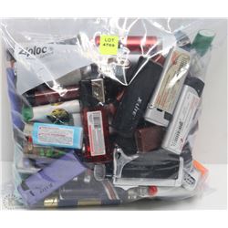BAG OF ASSORTED LIGHTERS