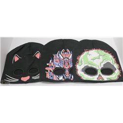 3 PACK OF GLOW IN THE DARK HALLOWEEN TOQUES