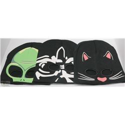 3 PACK OF GLOW IN THE DARK HALLOWEEN TOQUES