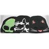 Image 1 : 3 PACK OF GLOW IN THE DARK HALLOWEEN TOQUES