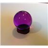 Image 1 : 40 MM PINK CRYSTAL SPHERE ON DISPLAY STAND