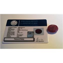 NATURAL OVAL PIGEON BLOOD RED RUBY GEMSTONE