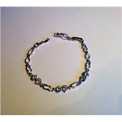 WHITE SAPPHIRE CRYSTAL TENNIS BRACELET