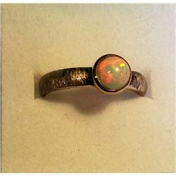 NATURAL ETHIOPIAN FIRE OPAL RING