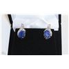 Image 1 : #2-NATURAL BLUE SAPPHIRE &CZ .925 SOLID SILVER EAR