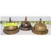 Image 1 : 3 ANTIQUE SCHOOL BELLS INCL 1863 SCHOOL BELL AND 2