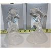 Image 1 : PAIR OF D’ARQUES CRYSTAL DOLPHIN FIGURINES