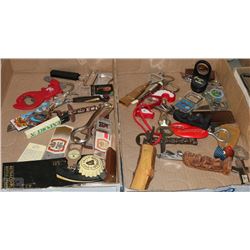 FLAT WITH 20 COLLECTOR BOTTLE OPENERS X2