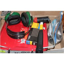 FLAT WITH TOOL CREEPER , EAR PROTECTION AND TIRE