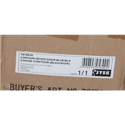BRAND NEW IN BOX BLUE/BLACK CONTOUR OFFICE CHAIR