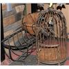 Image 1 : WROUGHT IRON BIRD CAGE , HANGING BASKET & FLOOR