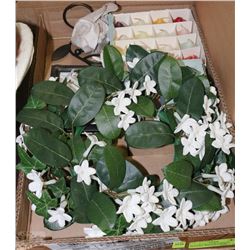 FLAT OF PARTYLITE CANDLES, TEALIGHT, WREATH & MORE