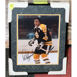PHIL ESPOSITO SIGNED BOSTON BRUINS FRAMED PHOTO